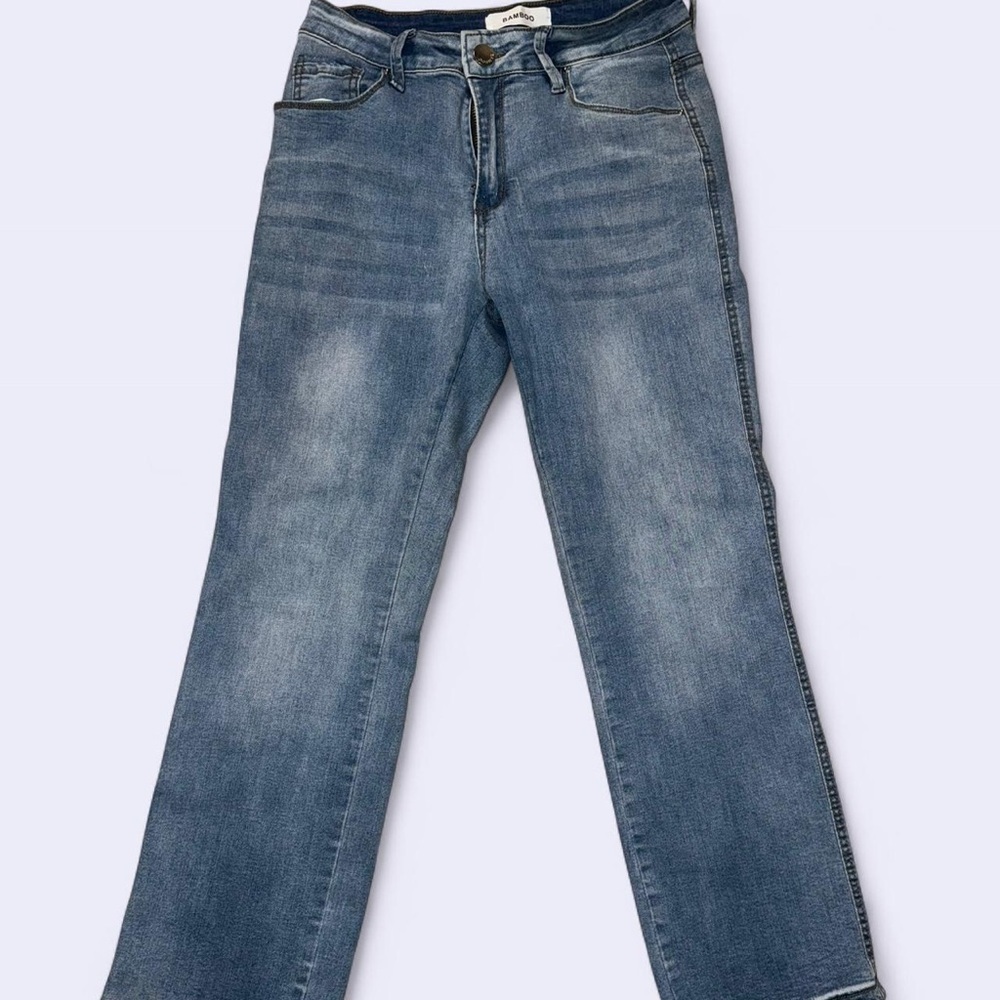 Bamboo Straight Leg Jeans Blue Wash Size 5/6